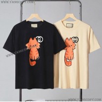 グッチ コピー プリント コットン Tシャツ gua50728