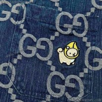 グッチ スーパーコピー GG デニム ジャケット Tシャツ gug22124