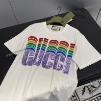 グッチ スーパーコピー エンブロイダリー入り コットン Tシャツ guy62085