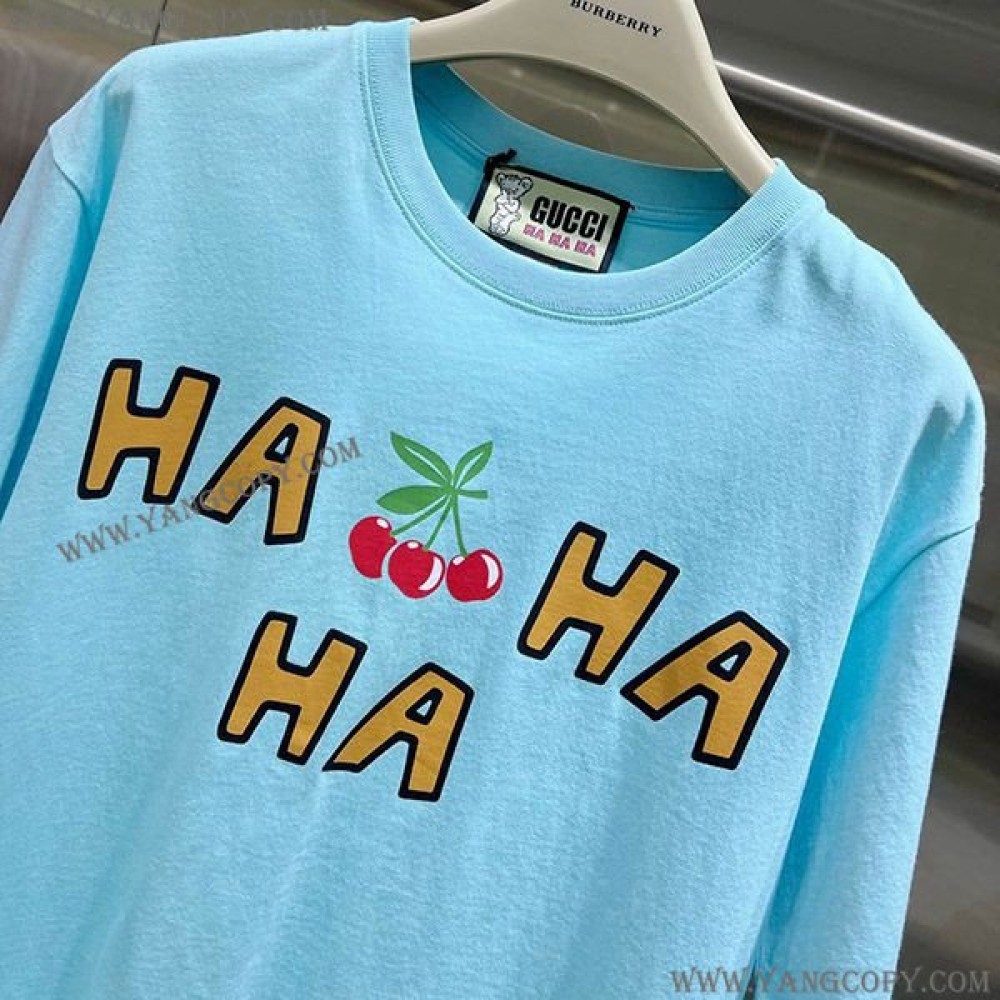 グッチ スーパーコピー さくらんぼ コットン Tシャツ gum32967