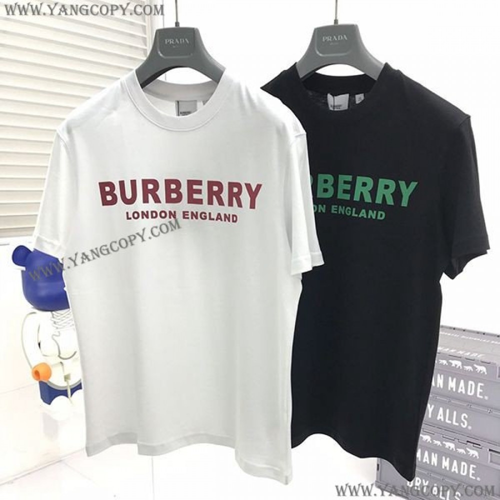 バーバリー スーパーコピー ロゴコットンオーバーサイズTシャツ 2色 Bax06236