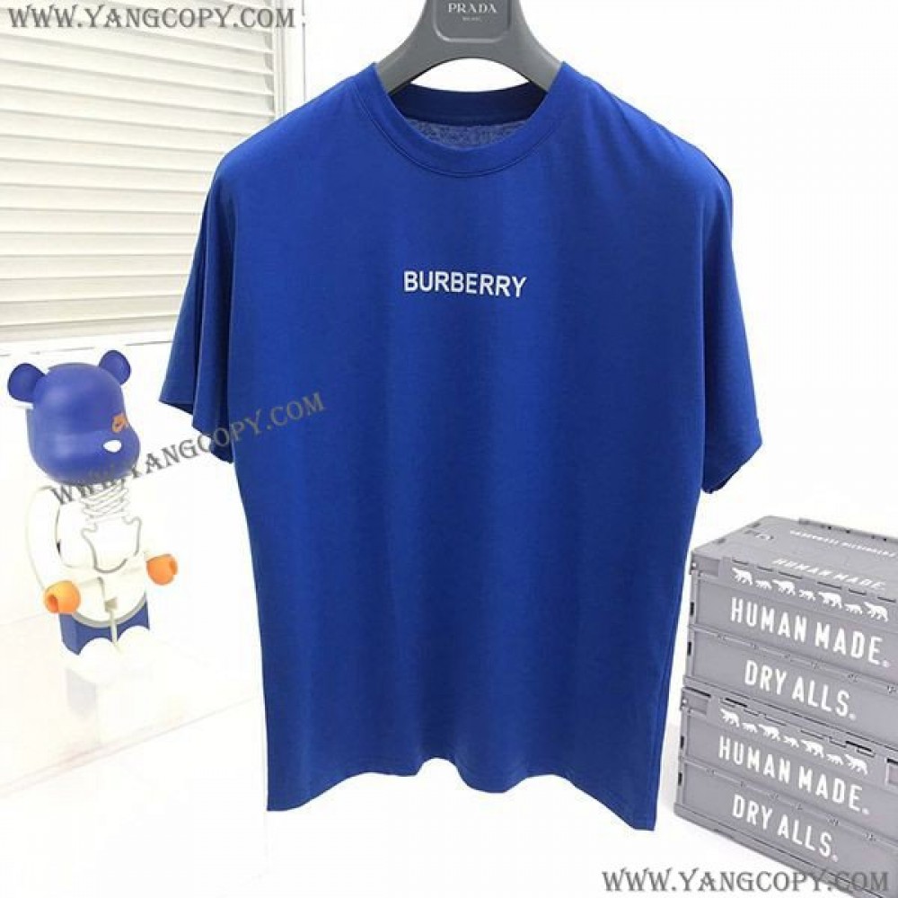 バーバリー コピー Tシャツ クルーネック 半袖 ロゴ Baw12575