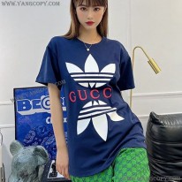 ディダス×グッチ スーパーコピー コットン ジャージ Tシャツ guy15669