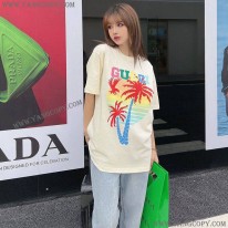 グッチ 偽物 ヤシ コットン Tシャツ guo68402