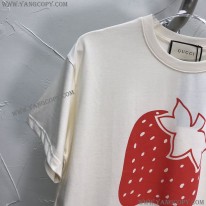 グッチ スーパーコピー STRAWBERRY コットンTシャツ すぐ届く！ gui32635