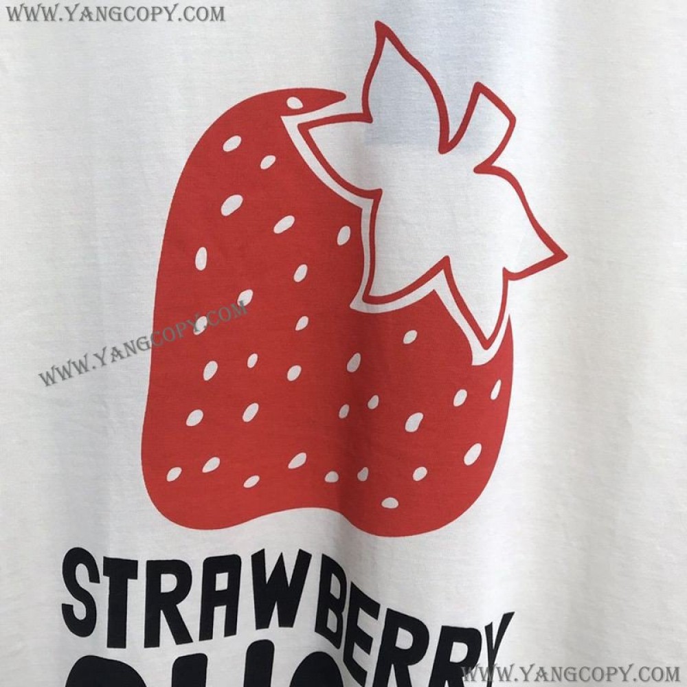 グッチ スーパーコピー STRAWBERRY コットンTシャツ すぐ届く！ gui32635