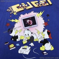 Disney x グッチ コピー コラボ・ドナルドイラストTシャツ ♪ gud18579