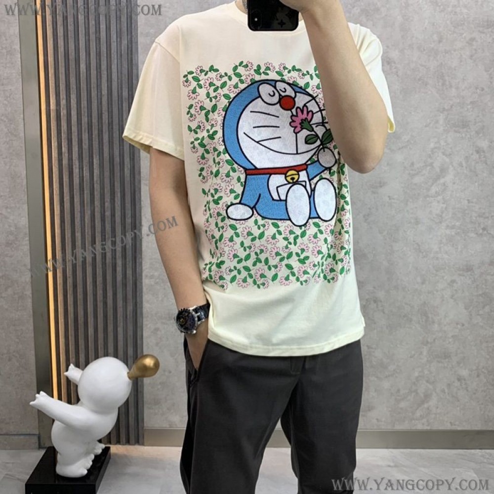 ドラえもんx グッチ 偽物 オーバーサイズ Tシャツ guh99279