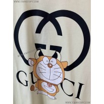 ドラえもんx グッチ 偽物 オーバーサイズ Tシャツ gua20251