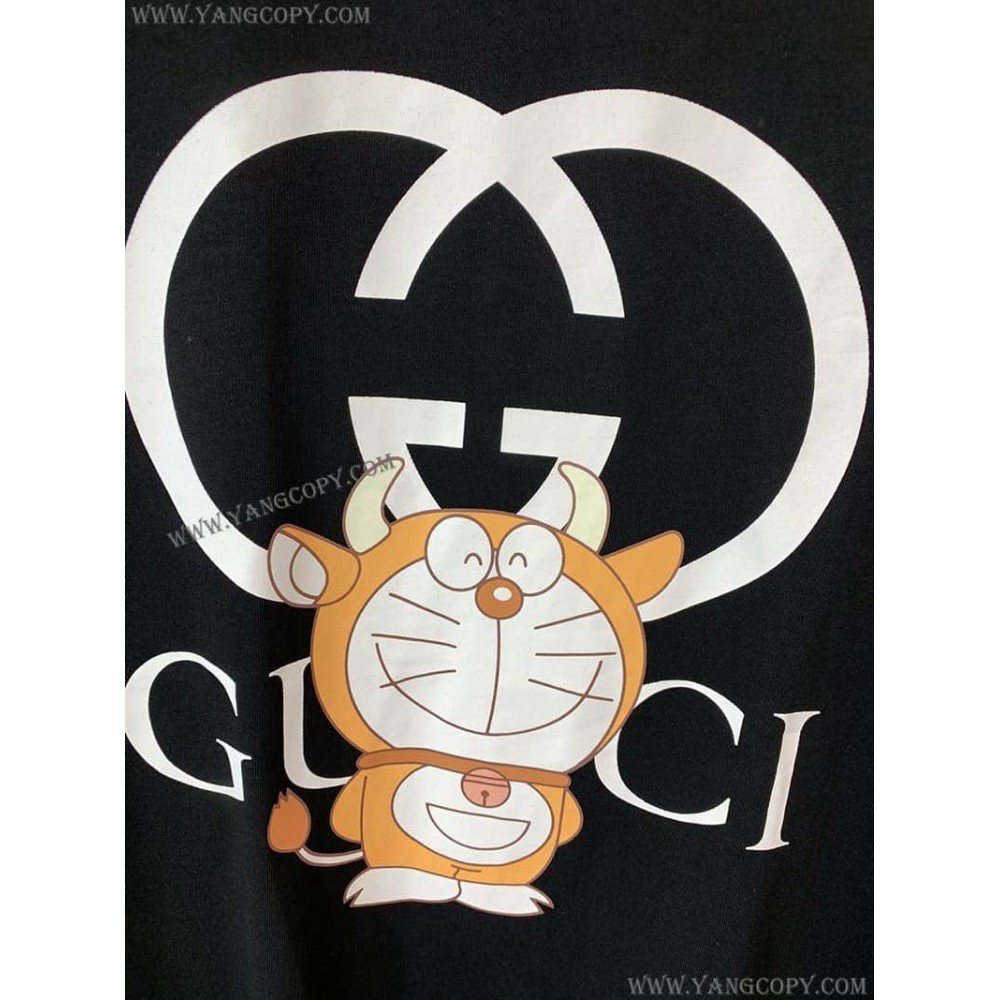 ドラえもんx グッチ 偽物 オーバーサイズ Tシャツ gud23675