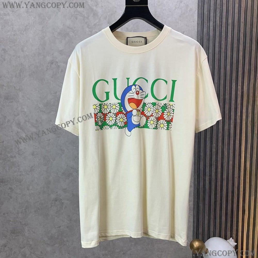 グッチ 偽物 xドラえもん コラボ オーバーサイズ Tシャツ gug48308