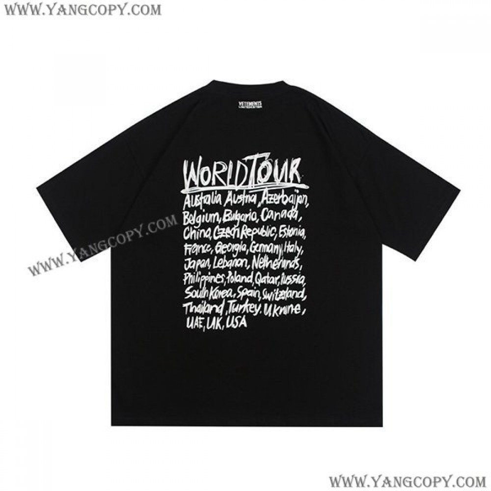 ヴェトモン スーパーコピー WORLD TOUR ロゴ Tシャツ   vue04413