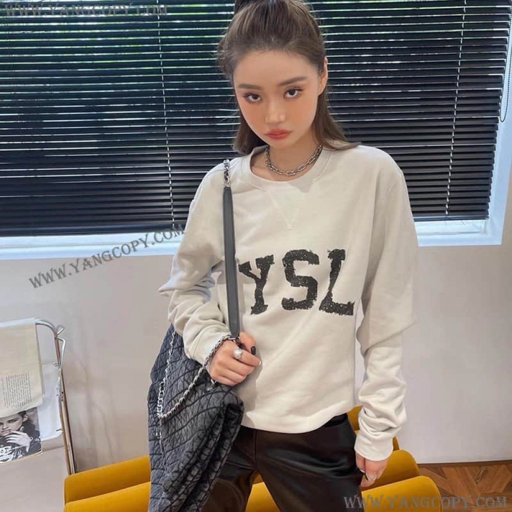 サンローラン 偽物 トレーナー YSL スウェットシャツ 666979Y36IP9766