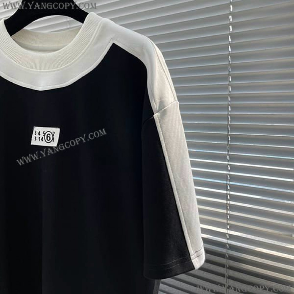 MM6 メゾンマルジェラ スーパーコピー ロゴプリント Tシャツ Mac44174