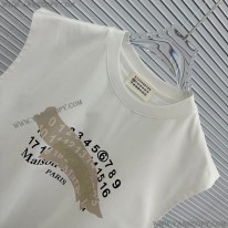 MM6 メゾンマルジェラ 偽物 ナンバリング ロゴ Tシャツ ベスト 2色 Mat54728