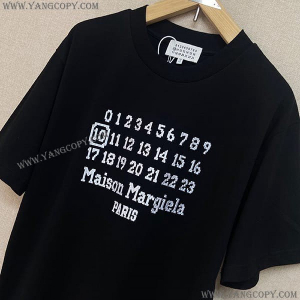 MM6 メゾンマルジェラ コピー ロゴ オーバーサイズ半袖Tシャツ Maj91607