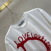 ヴァレンティノ 偽物 LOVE Vロゴ コットン 半袖 Tシャツ Vun15448