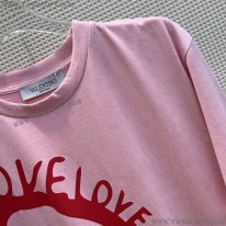 ヴァレンティノ スーパーコピー LOVE Vロゴ コットン 半袖 Tシャツ Vun68592