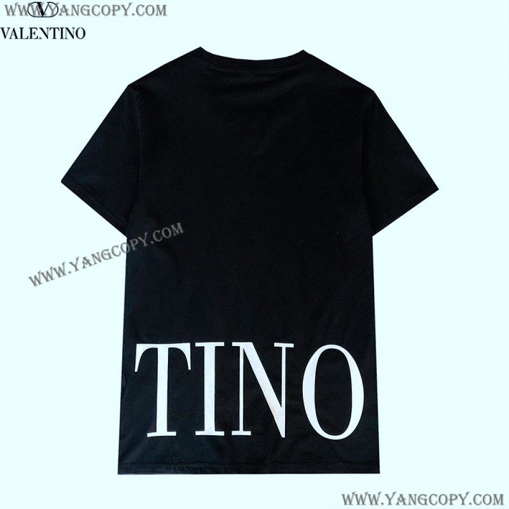 ヴァレンティノ スーパーコピー Tシャツ VLTN コットンロゴ Vug98960