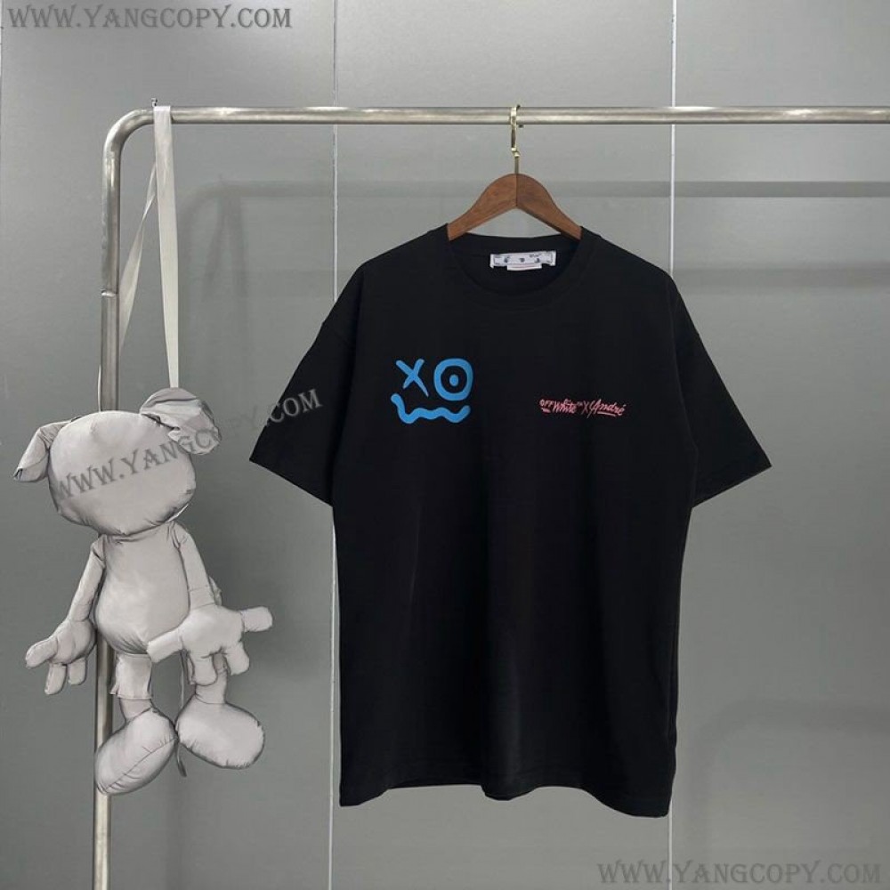 オフホワイト 偽物 グラフィティ アローロゴTシャツ ofc45272