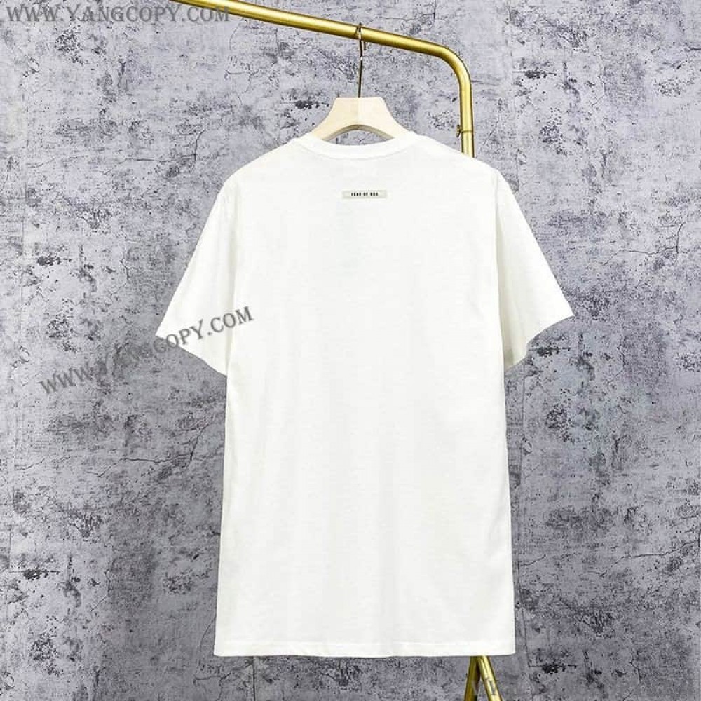 フィアオブゴッド 偽物 SIXTH COLLECTION Tシャツ ホワイト fib65369