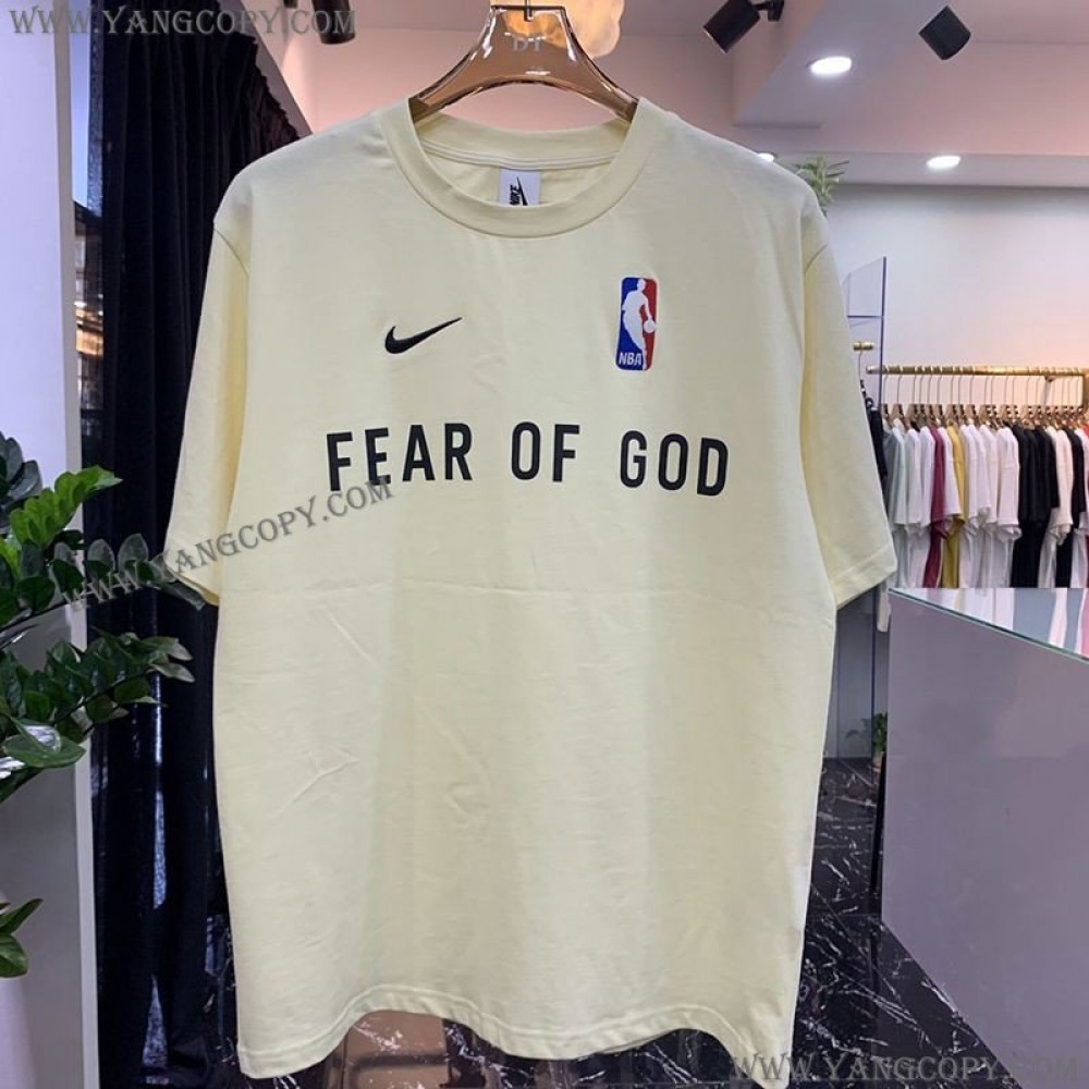 フィアオブゴッド スーパーコピー ナイキ NBA コラボ Tシャツ ベージュ fif38545