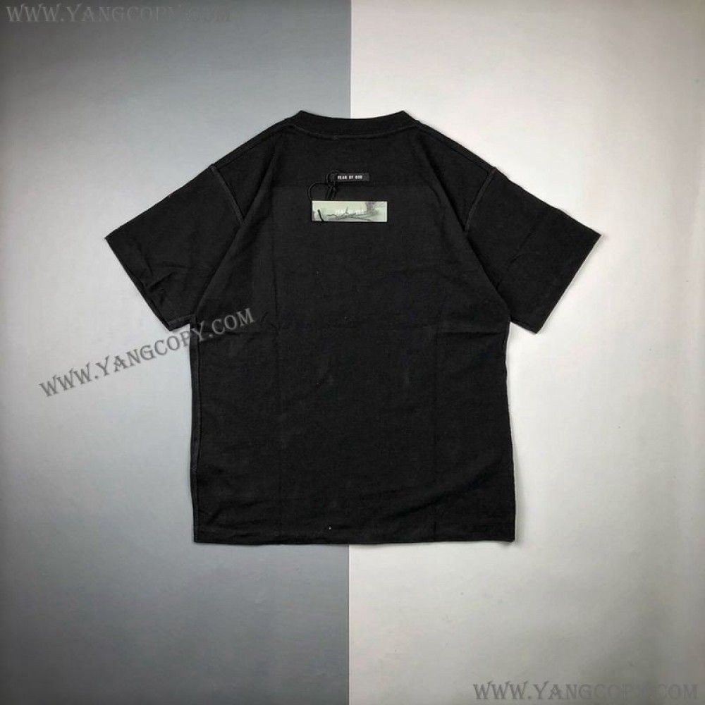 フィアオブゴッド 偽物 FG Tシャツ ブラック fip40677