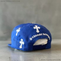 クロムハーツ コピー BLUE BASEBALL CAP WHITE CROSS PATCH キャップ Kus73197