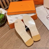 エルメス 偽物 Oran sandal オラン レザー＆キャンバス サンダル erq02555