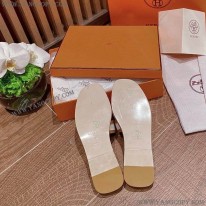 エルメス スーパーコピー Oran sandal オラン レザー＆キャンバス サンダル eru08562