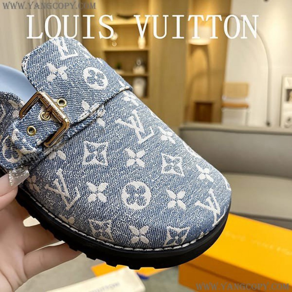 ルイヴィトン コピー モノグラムデニム LV コージーフラットシューズ 1AB3P8