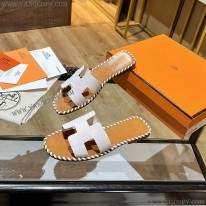 エルメス スーパーコピー Oran sandal オラン レザー＆キャンバス サンダル 送込 ery30046