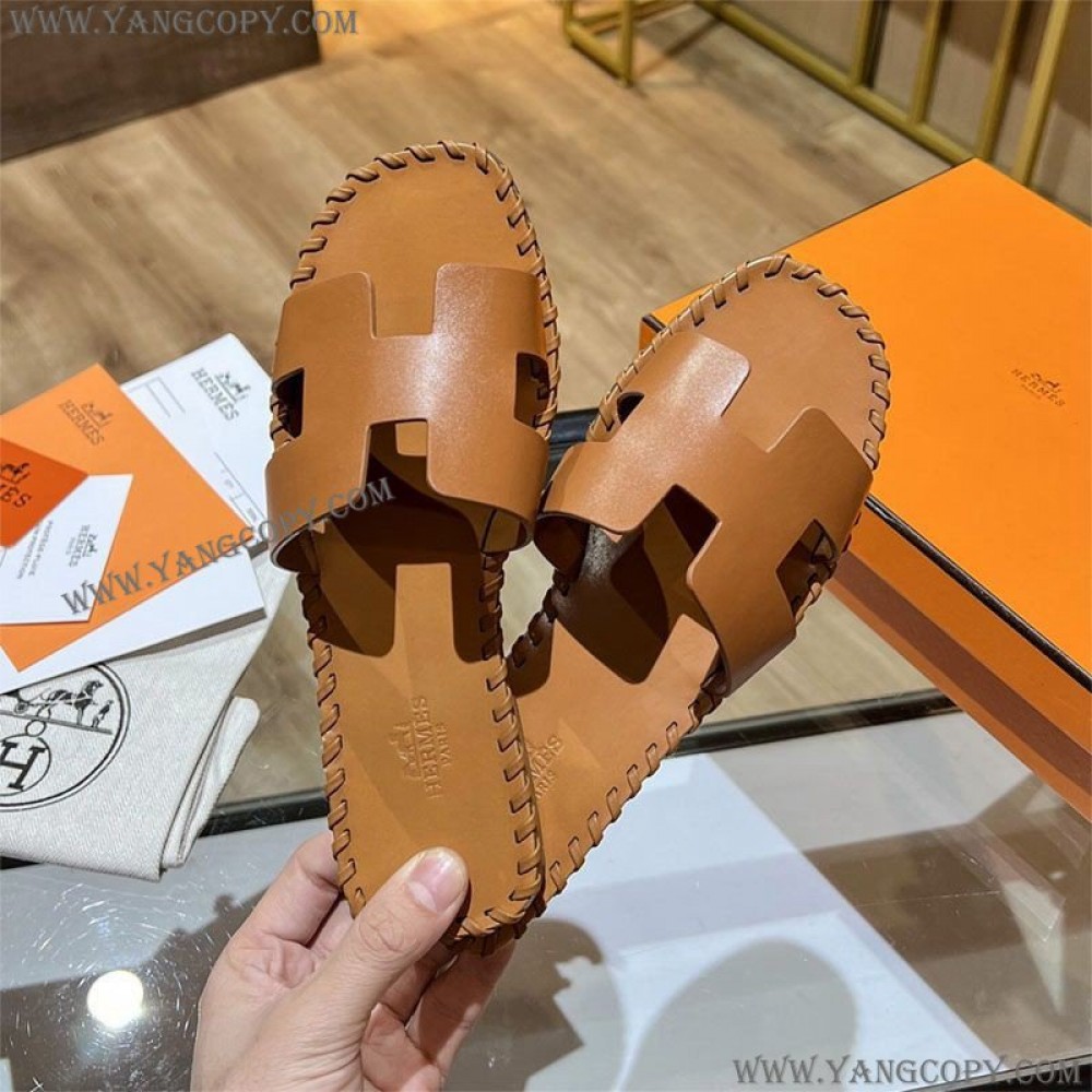 エルメス スーパーコピー Oran sandal オラン レザー＆キャンバス サンダル erd09296