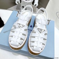 プラダ 偽物 Rubber wedge platform sandals ウェッジサンダル pub83961