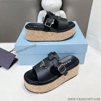 プラダ スーパーコピー Rubber wedge platform sandals ウェッジサンダル puv41665