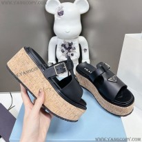 プラダ スーパーコピー Rubber wedge platform sandals ウェッジサンダル puv41665