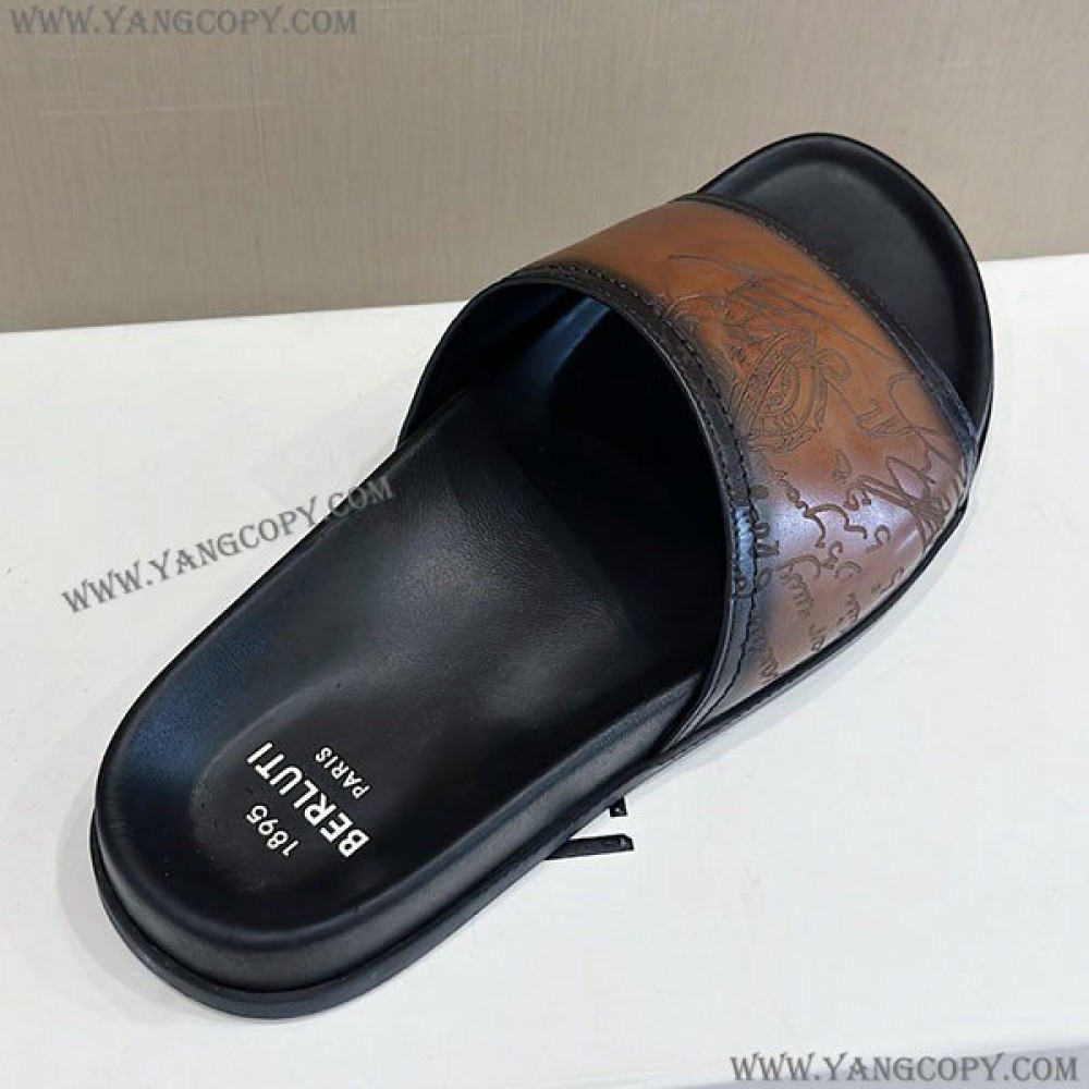 ベルルッティ スーパーコピー エギオ サンダル Stamp Leather Sandal bee53733