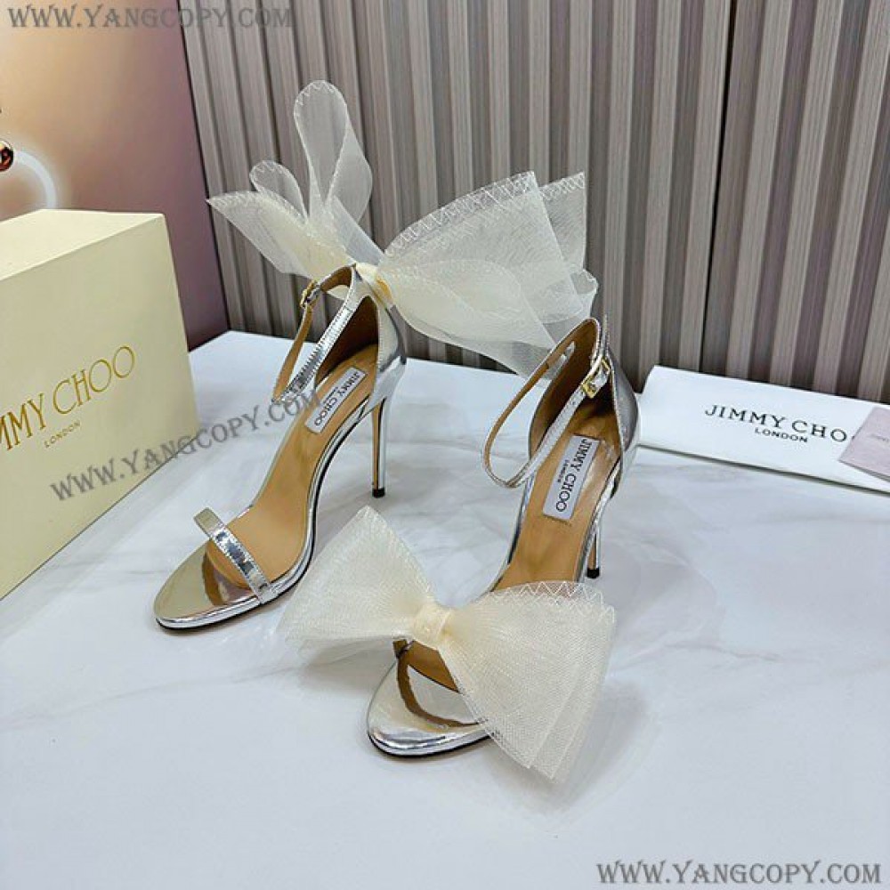 ジミーチュウ 偽物 Averly 100 bow-detailed satin pumps jiy36757