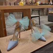 ジミーチュウ コピー Averly 100 bow-detailed satin pumps jil38594