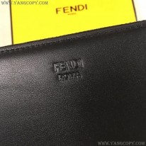 フェンディ スーパーコピー ブラックレザー ジップウォレット 長財布 バッグ バグズ feh99103