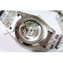 ロレックス 偽物 時計 デイトジャスト 39MM メンズ ブラック 全面ダイヤ roe97923